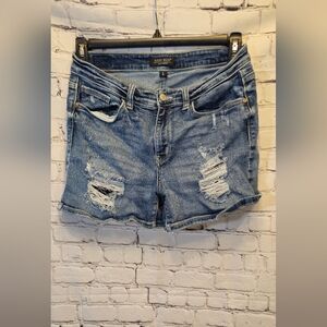 Judy Blue Light Blue Distressed Jean Shorts